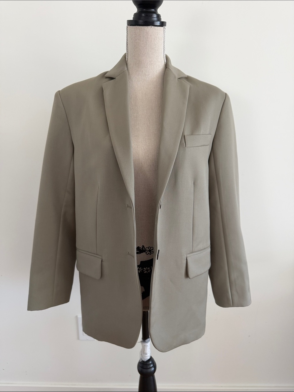 Anine Bing Oversized Sage Green Blazer